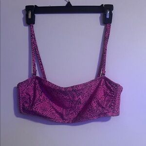 Pink Snake Print Women's Bralette